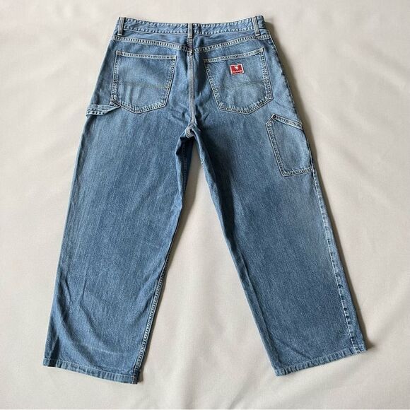 Y2K Baggy Tommy Hilfiger Red Label Carpenter Cut Denim Jeans Men’s Size 36 Waist - Picture 2 of 10